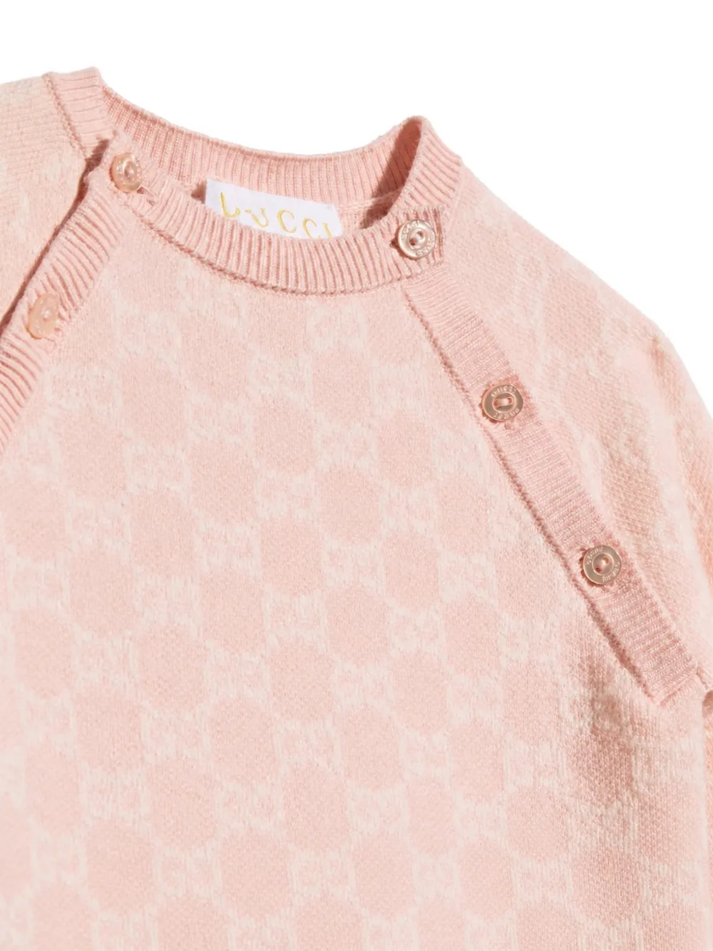 Gucci Kids Romper met GG-patroon Roze