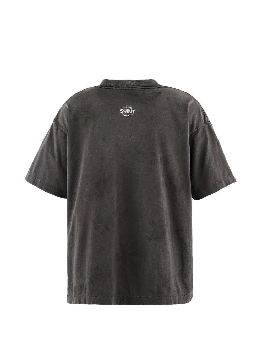 SAINT MXXXXXX Gerafeld T-shirt met logoprint Grijs