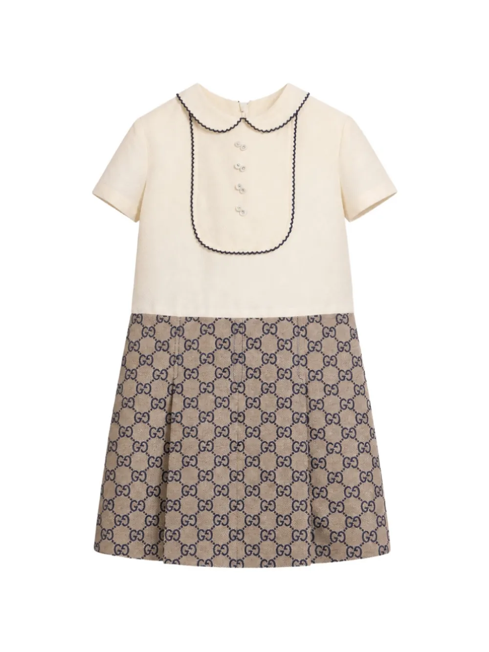 Gucci Kids GG Supreme Peter Pan collar dress Beige