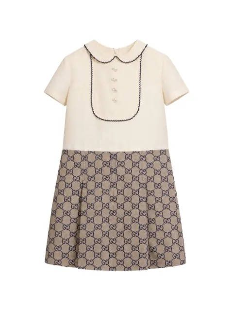 Gucci Kids GG Supreme Peter Pan collar dress