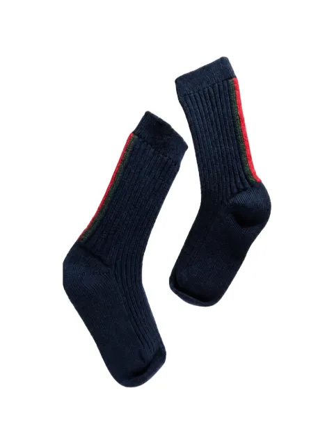 Gucci Kids Web stripe ribbed-knit socks