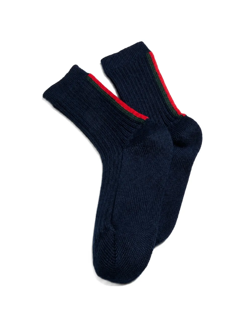 Gucci Kids Web stripe ribbed-knit socks Blauw