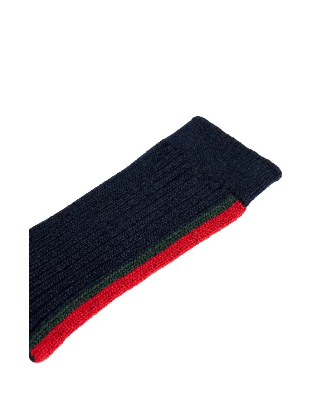 Gucci Kids Web stripe ribbed-knit socks Blauw