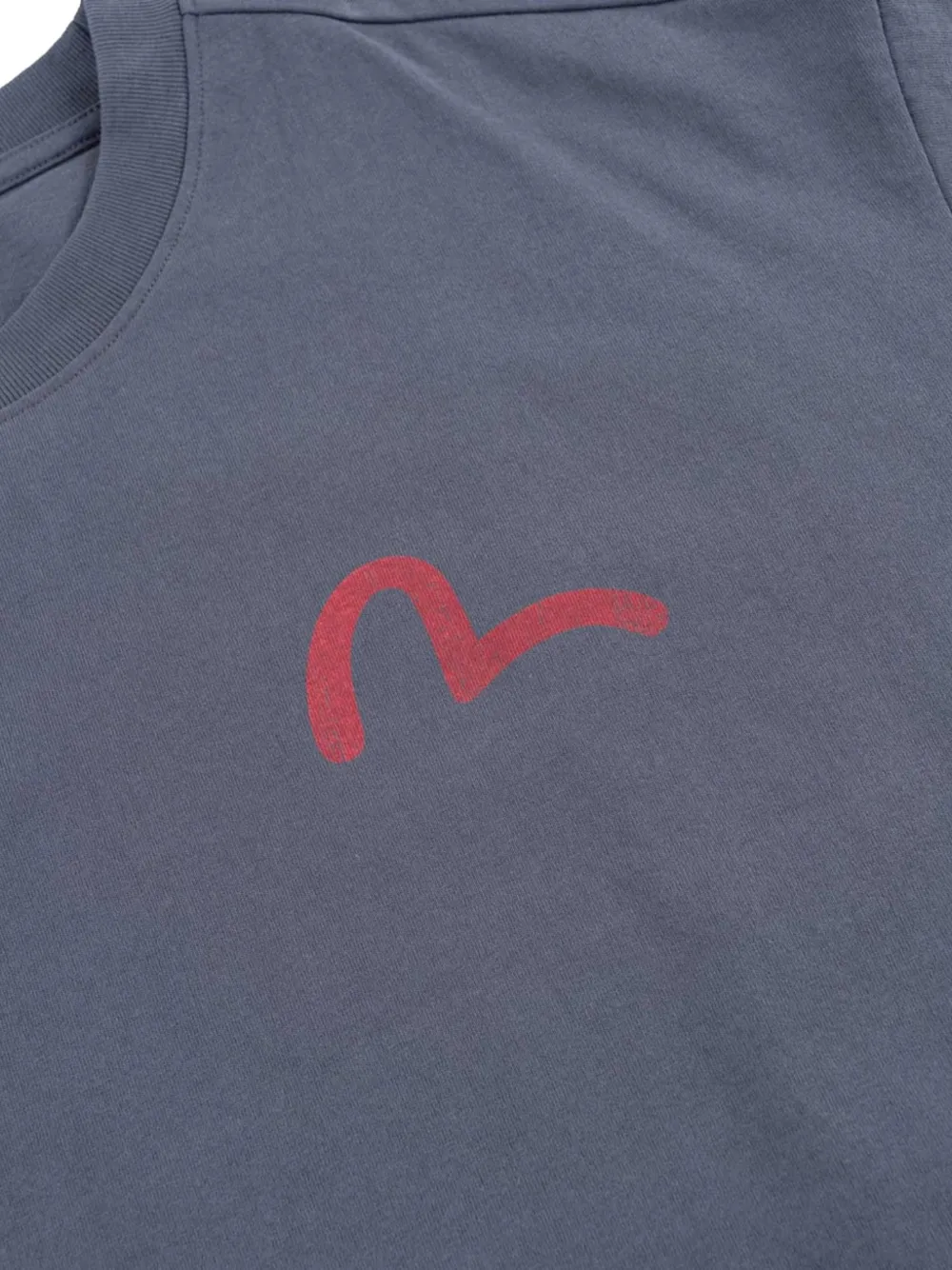EVISU Heart Cowgirl T-shirt met grafische print Blauw