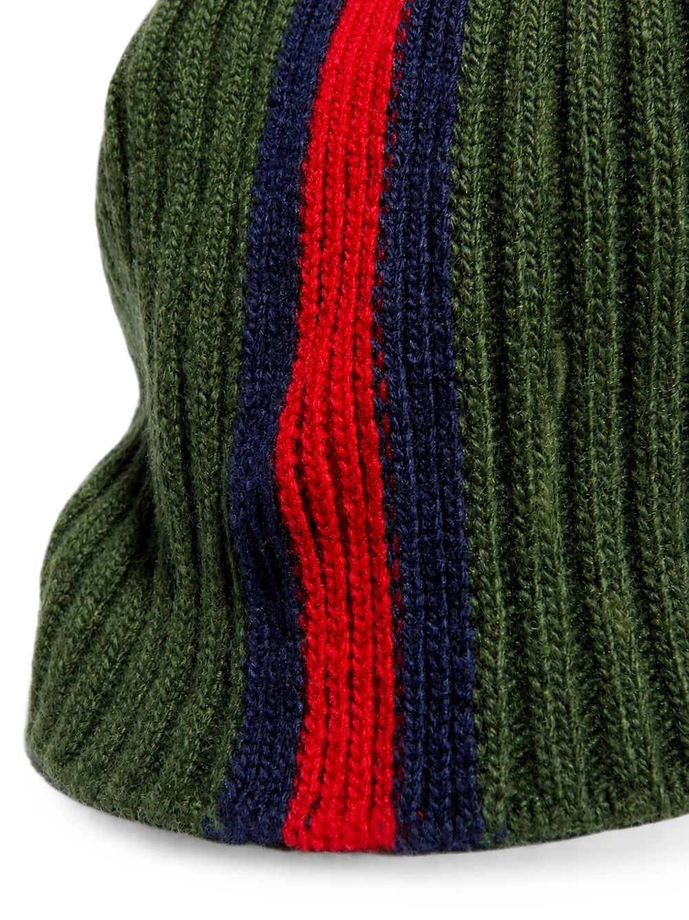 Gucci Kids Ribgebreide muts Groen