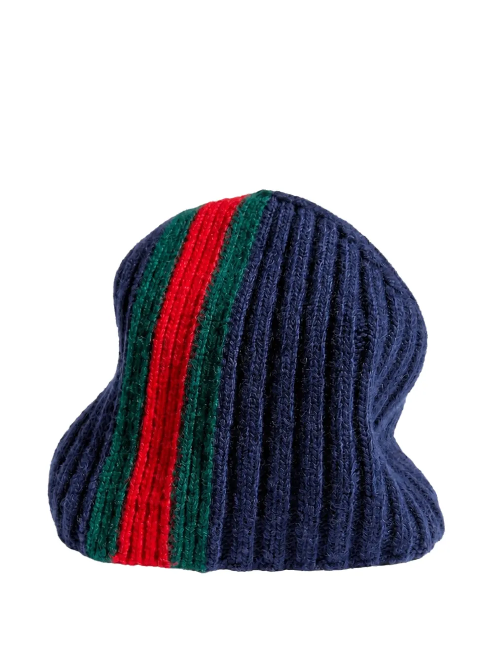 Gucci Kids Ribgebreide muts Blauw