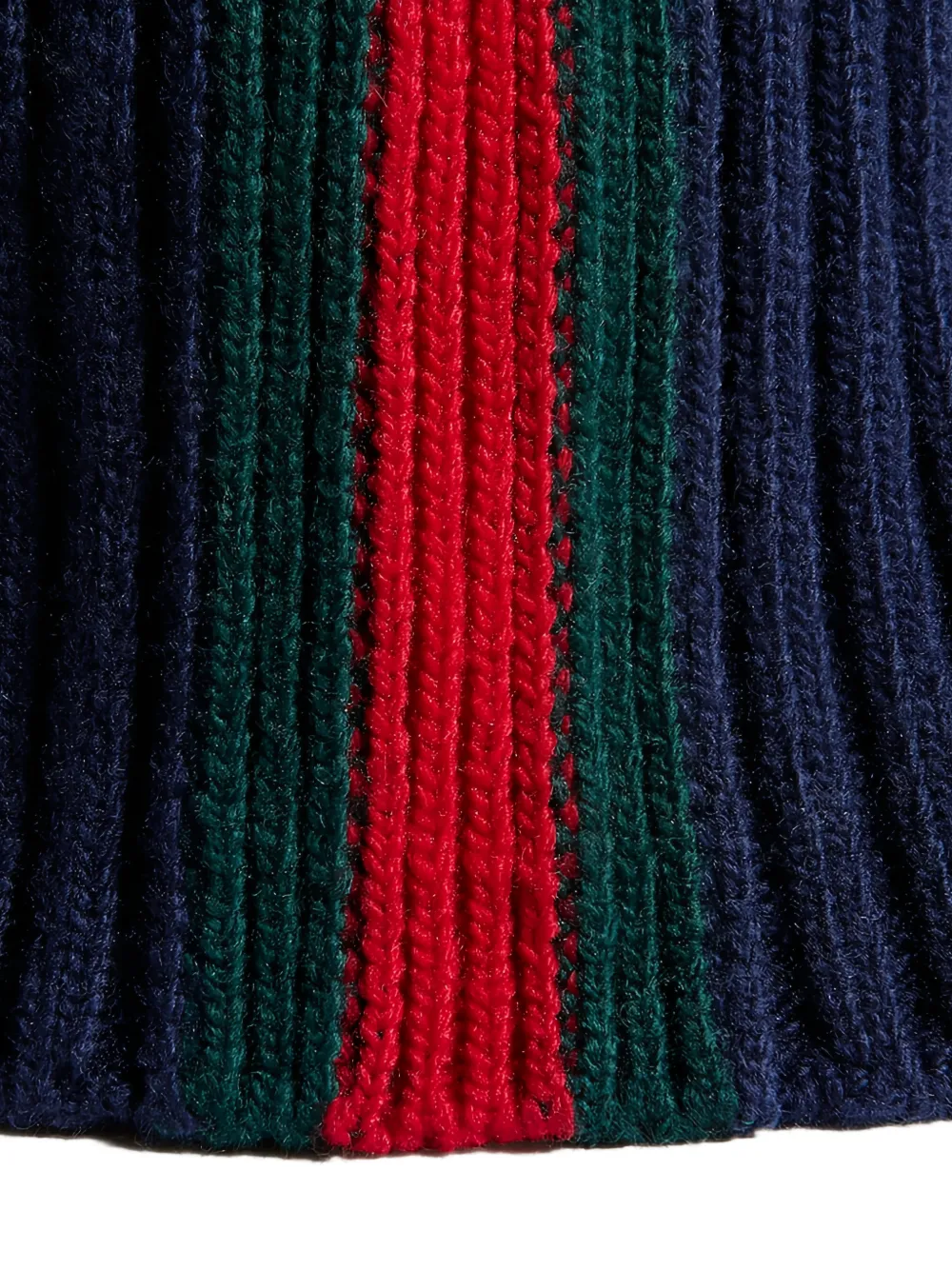 Gucci Kids Ribgebreide muts Blauw