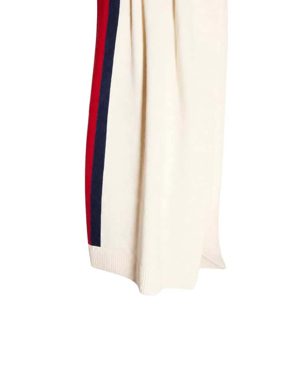 Gucci Kids Gebreide deken met Web-streep Beige