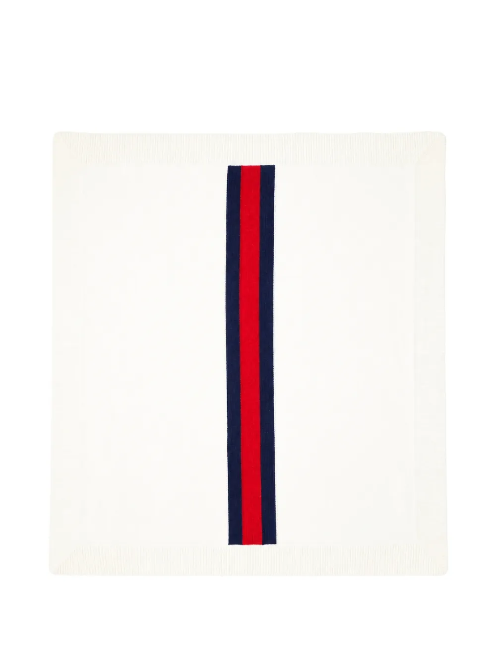Gucci Kids Gebreide deken met Web-streep Beige