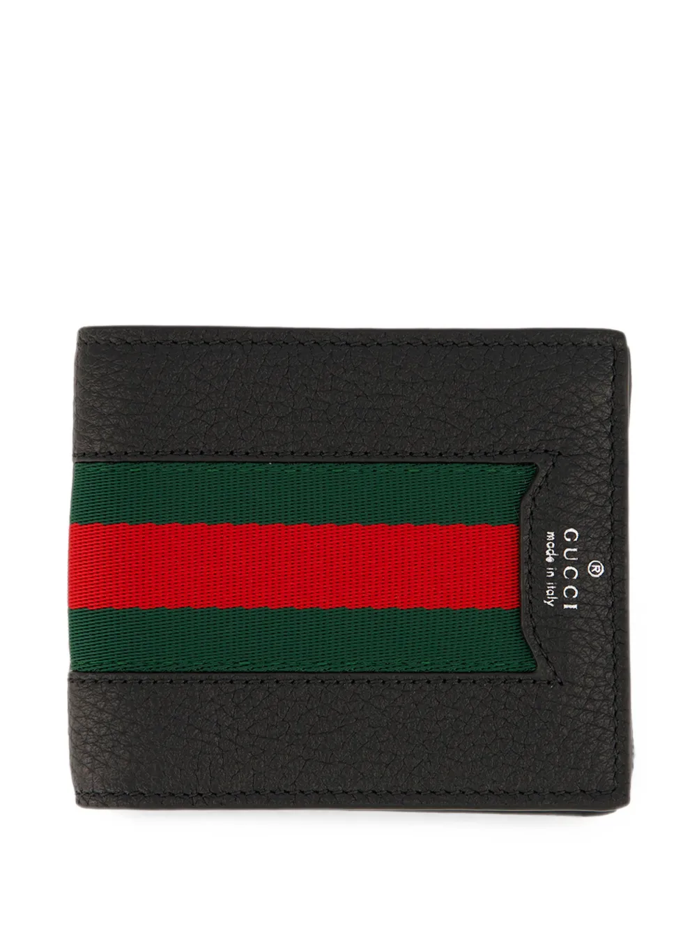 Gucci Web-stripe leather wallet