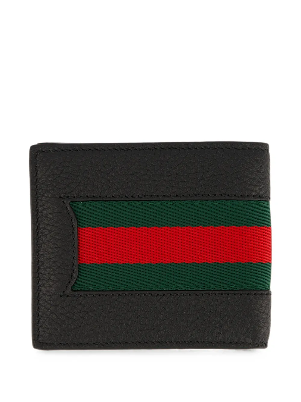 Gucci Leren portemonnee met Web-streep Zwart