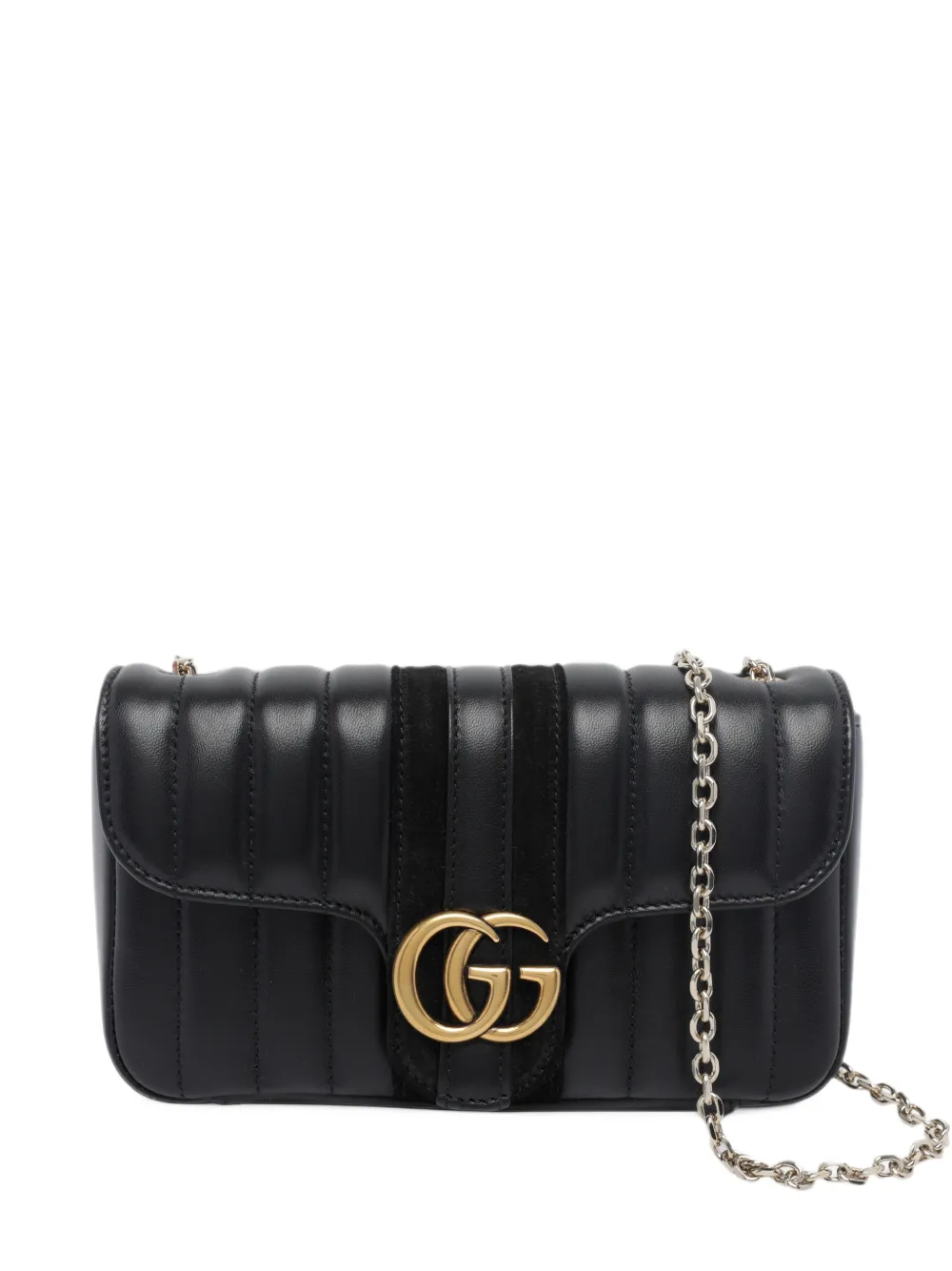 Gucci Kleine Jetset GG Marmont crossbodytas Zwart