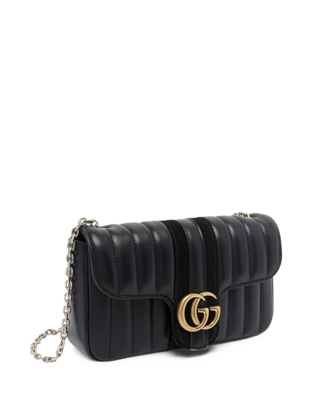 Gucci Kleine Jetset GG Marmont crossbodytas Zwart