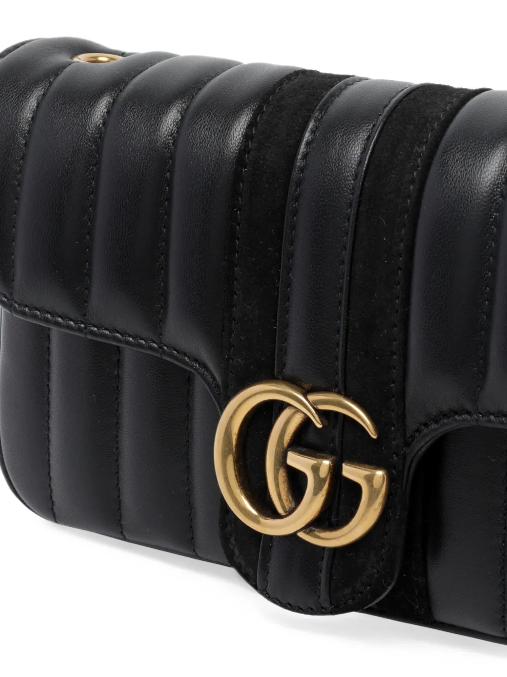 Gucci Kleine Jetset GG Marmont crossbodytas Zwart