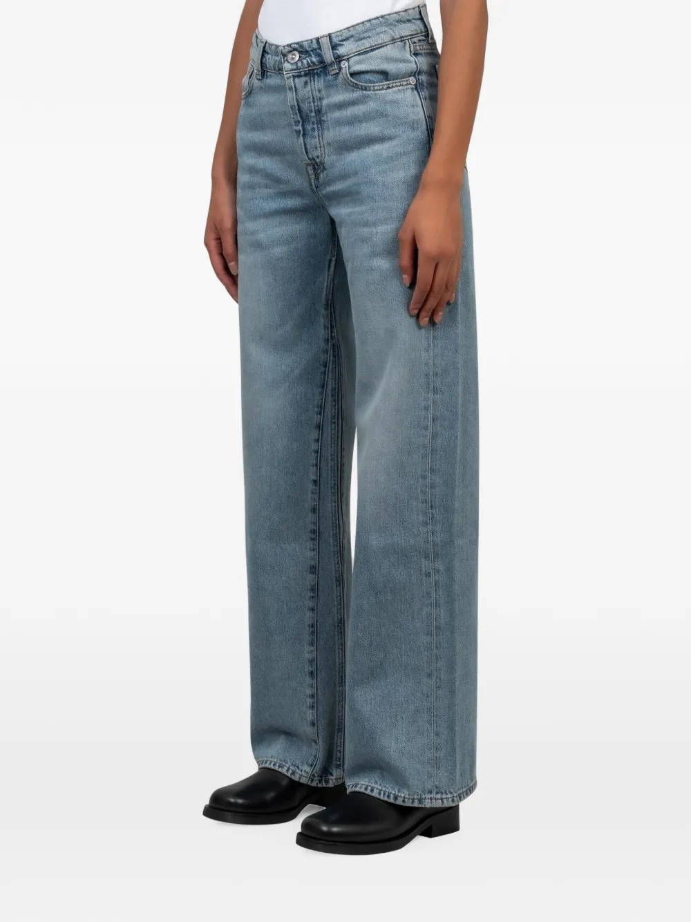 OUR LEGACY Jeans met vervaagd-effect en uitgesneden details Blauw
