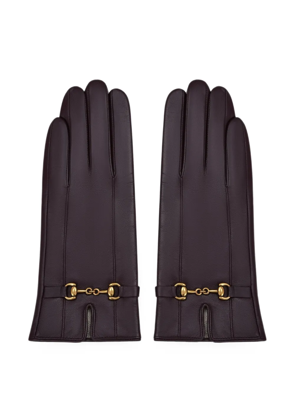 POTAMY horsebit-detail leather gloves - Viola