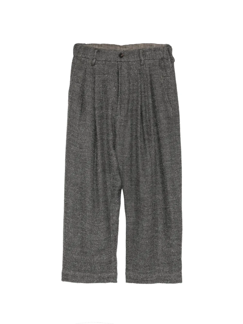 Ziggy Chen Pleated Melange Trousers In Blue