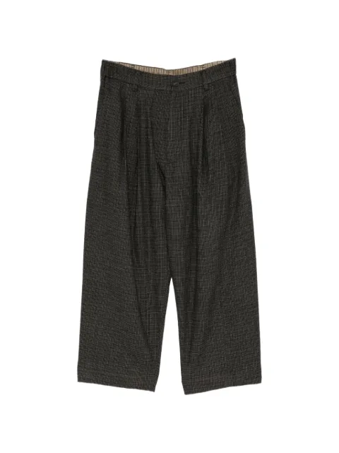 Ziggy Chen checked pleated trousers