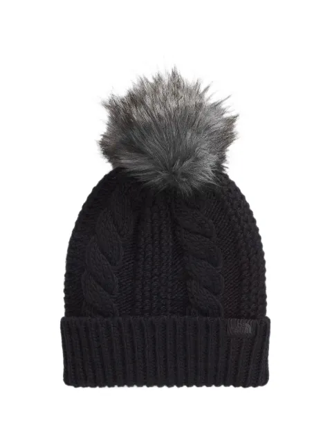 The North Face шапка бини фактурной вязки с помпоном