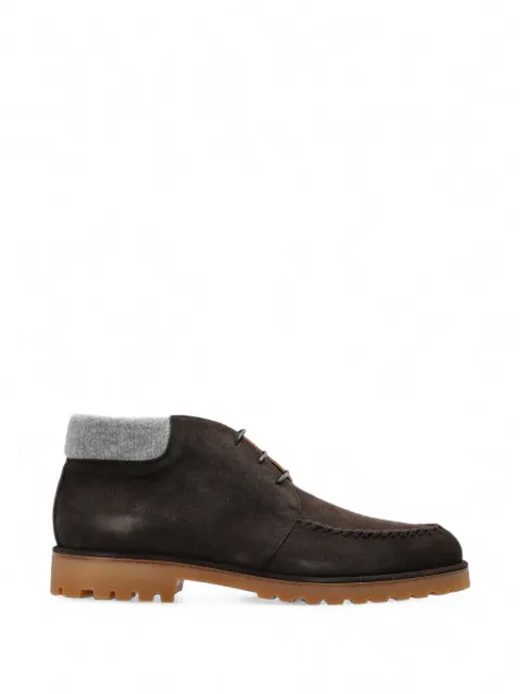 Eleventy suede lace-up ankle boots