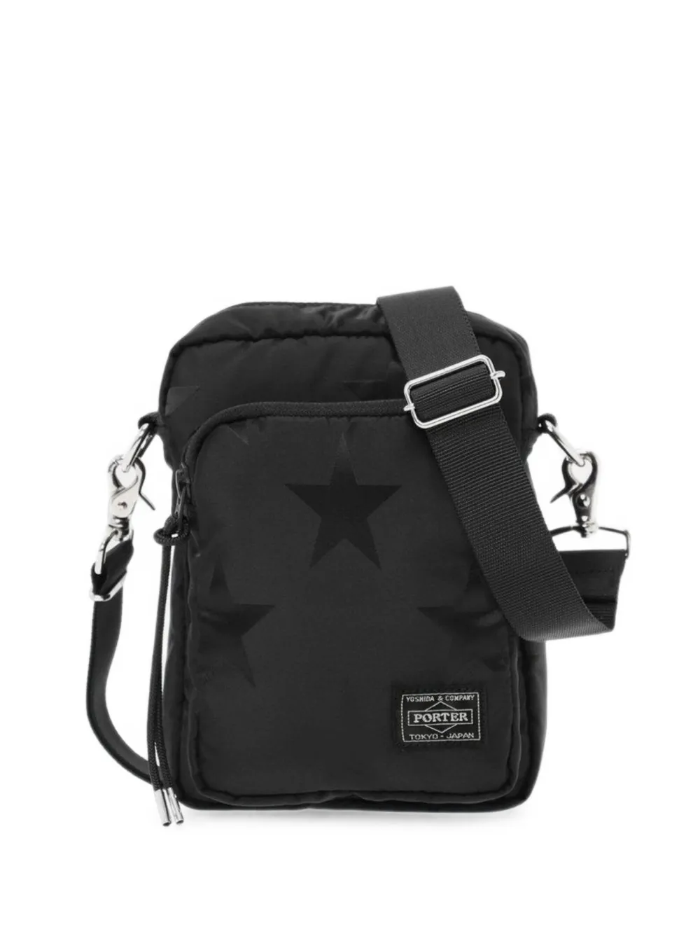 Porter-Yoshida & Co. Flag messengertas met sterprint Zwart