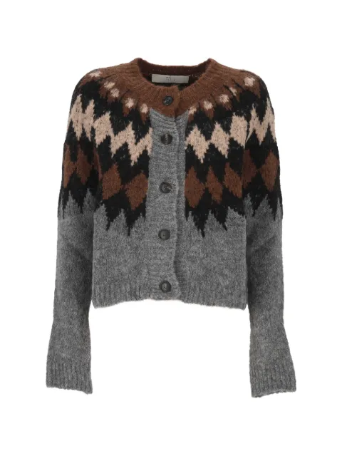 Tela argyle-knit cardigan
