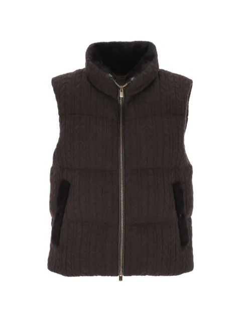 Agnona cable-knit padded jacket