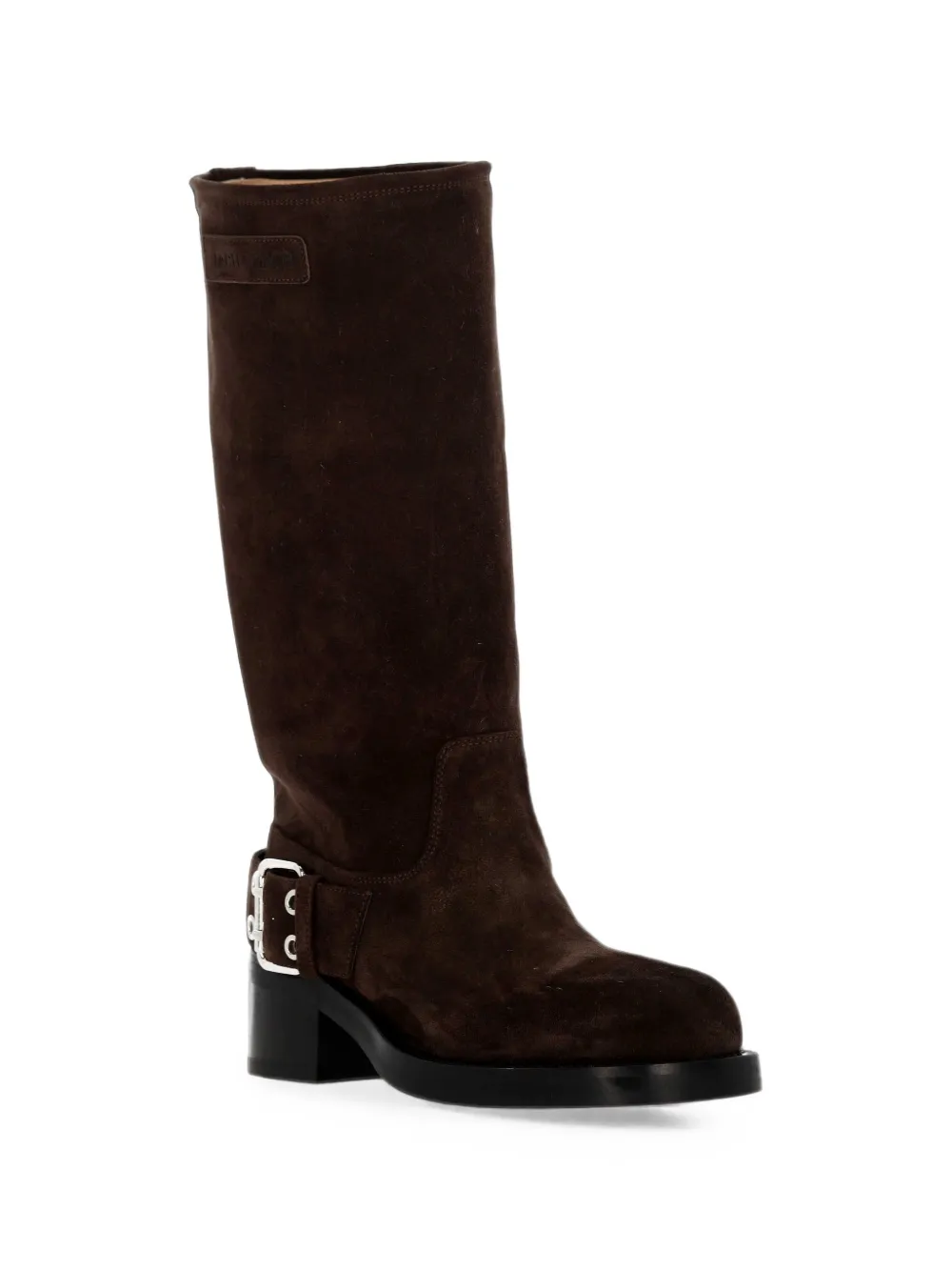 MACH & MACH buckled suede knee-high boots Bruin