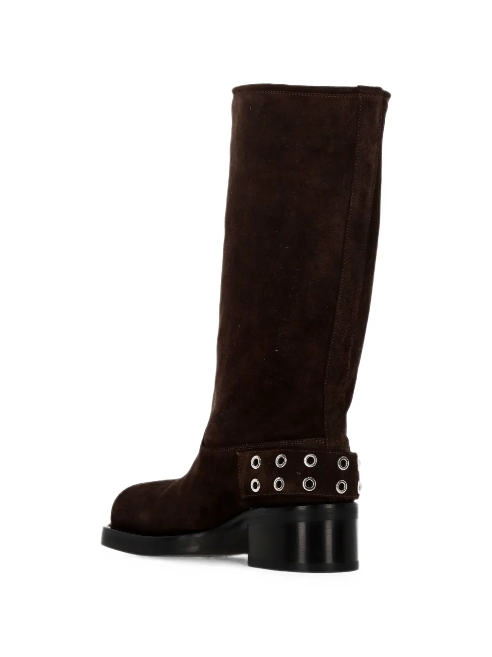 MACH & MACH buckled suede knee-high boots Bruin