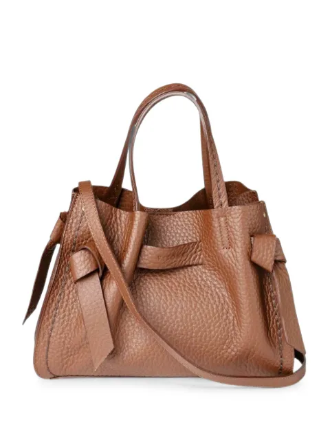 VISONA` Vittoria Noce pebbled knotted tote bag