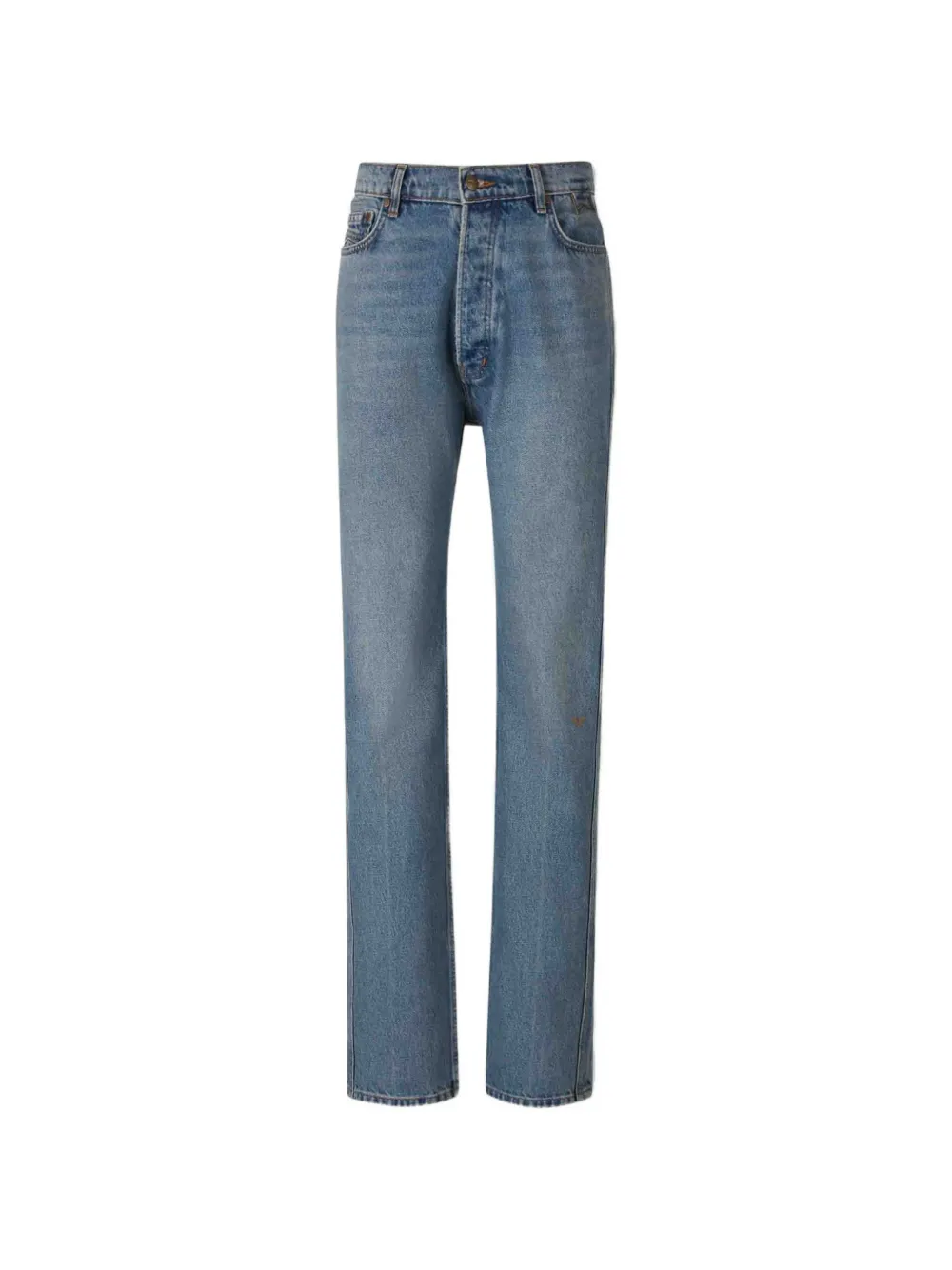 RHUDE logo-embroidered straight-leg jeans - Blu