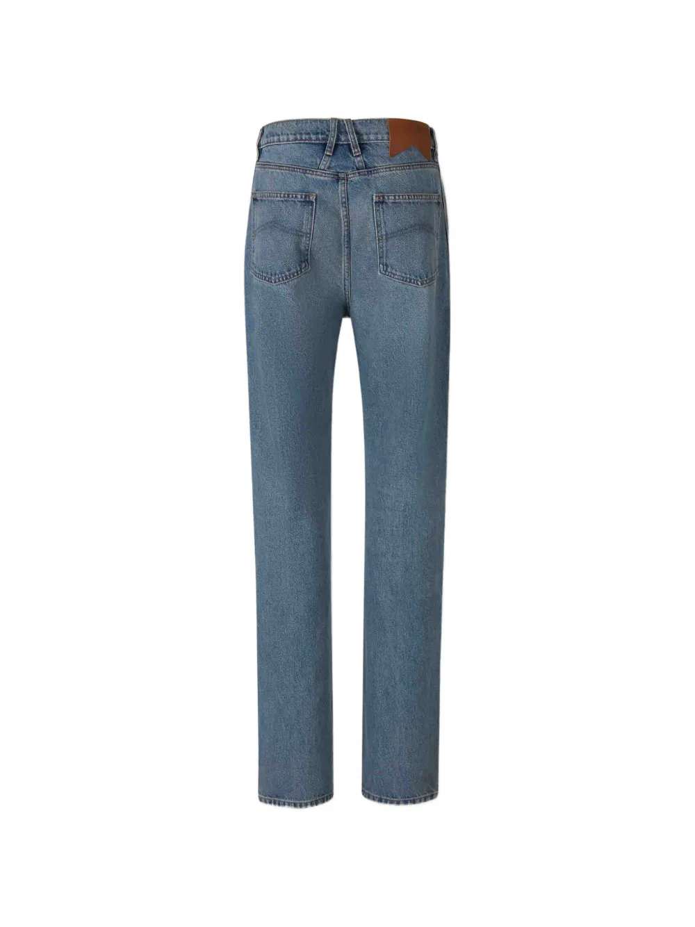 RHUDE logo-embroidered straight-leg jeans Blauw
