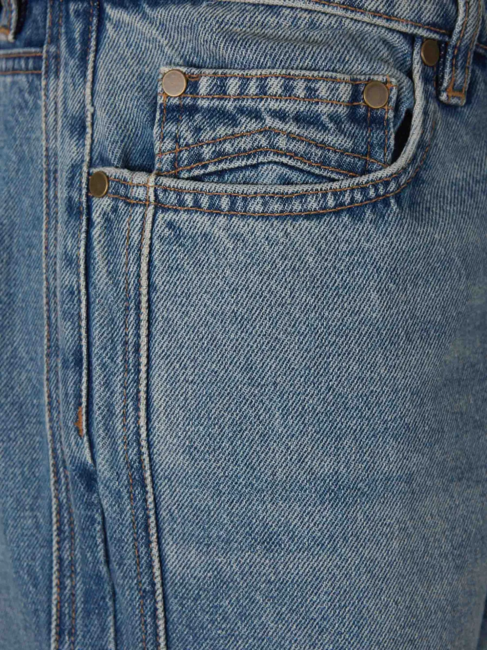 RHUDE logo-embroidered straight-leg jeans Blauw