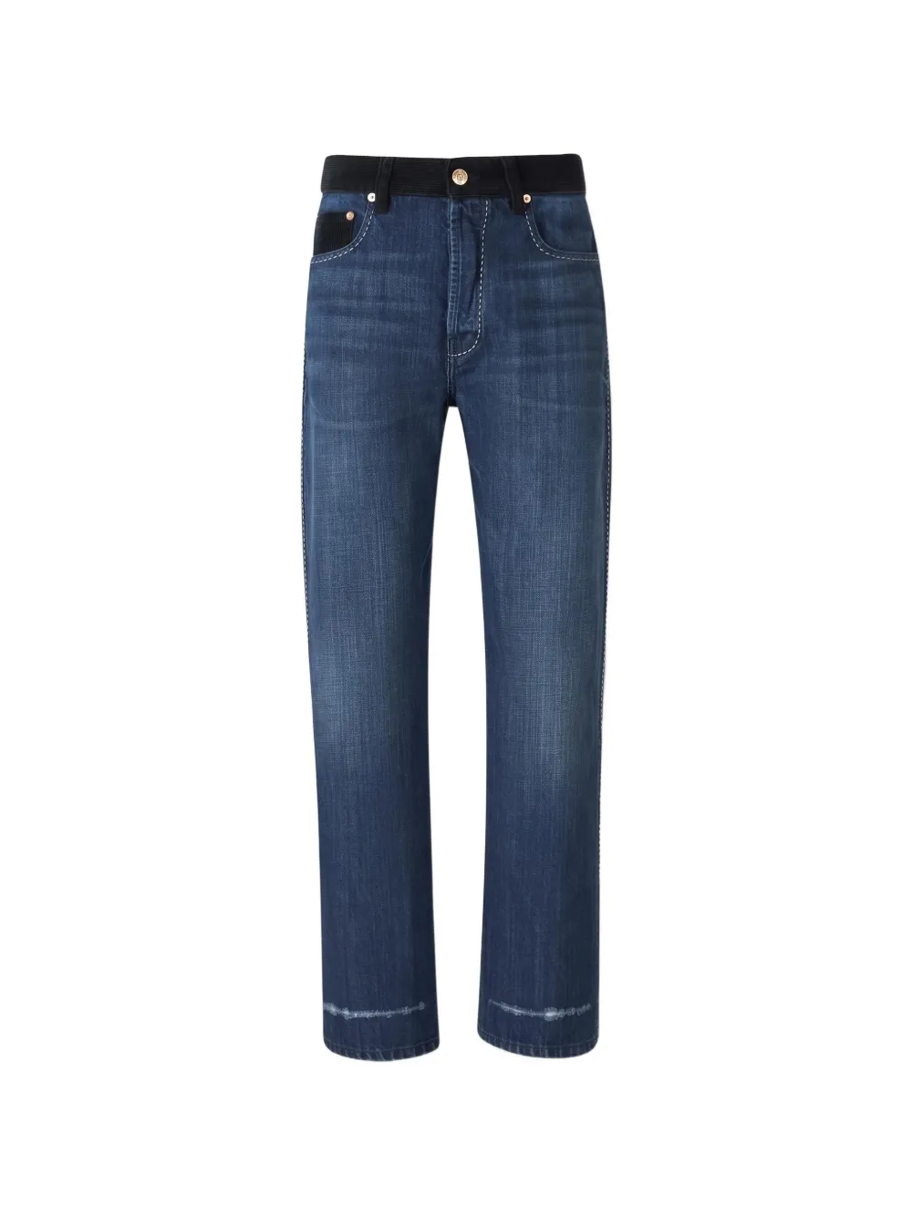 Wales Bonner Studio contrast-stitch jeans - Blu