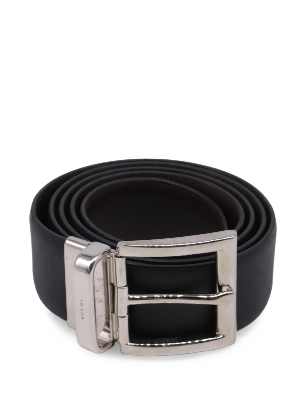 Prada Pre-Owned reversible Saffiano leather belt - Nero