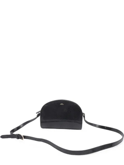 A.P.C. Demi-Lune snake-embossed crossbody bag