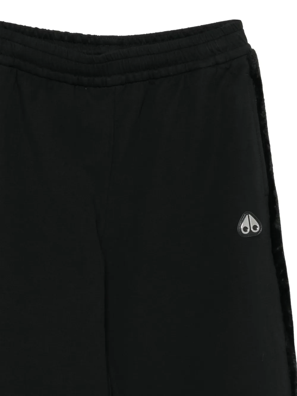 Moose Knuckles Trainingsbroek met fluwelen afwerking Zwart
