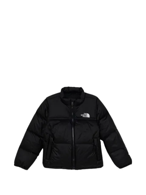 The North Face Kids Nuptse logo-embroidered quilted jacket
