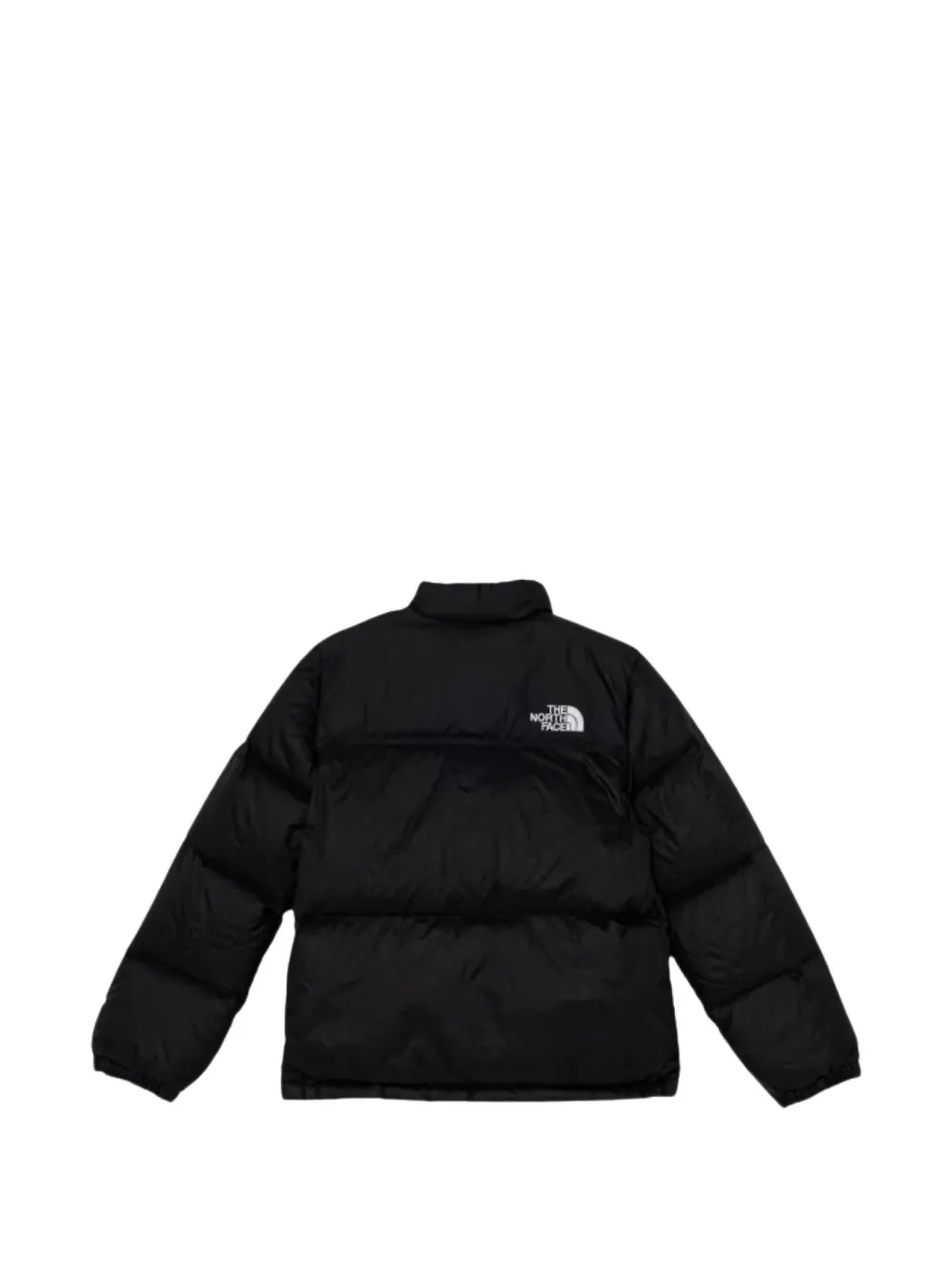 The North Face Kids Nuptse logo-embroidered quilted jacket Zwart