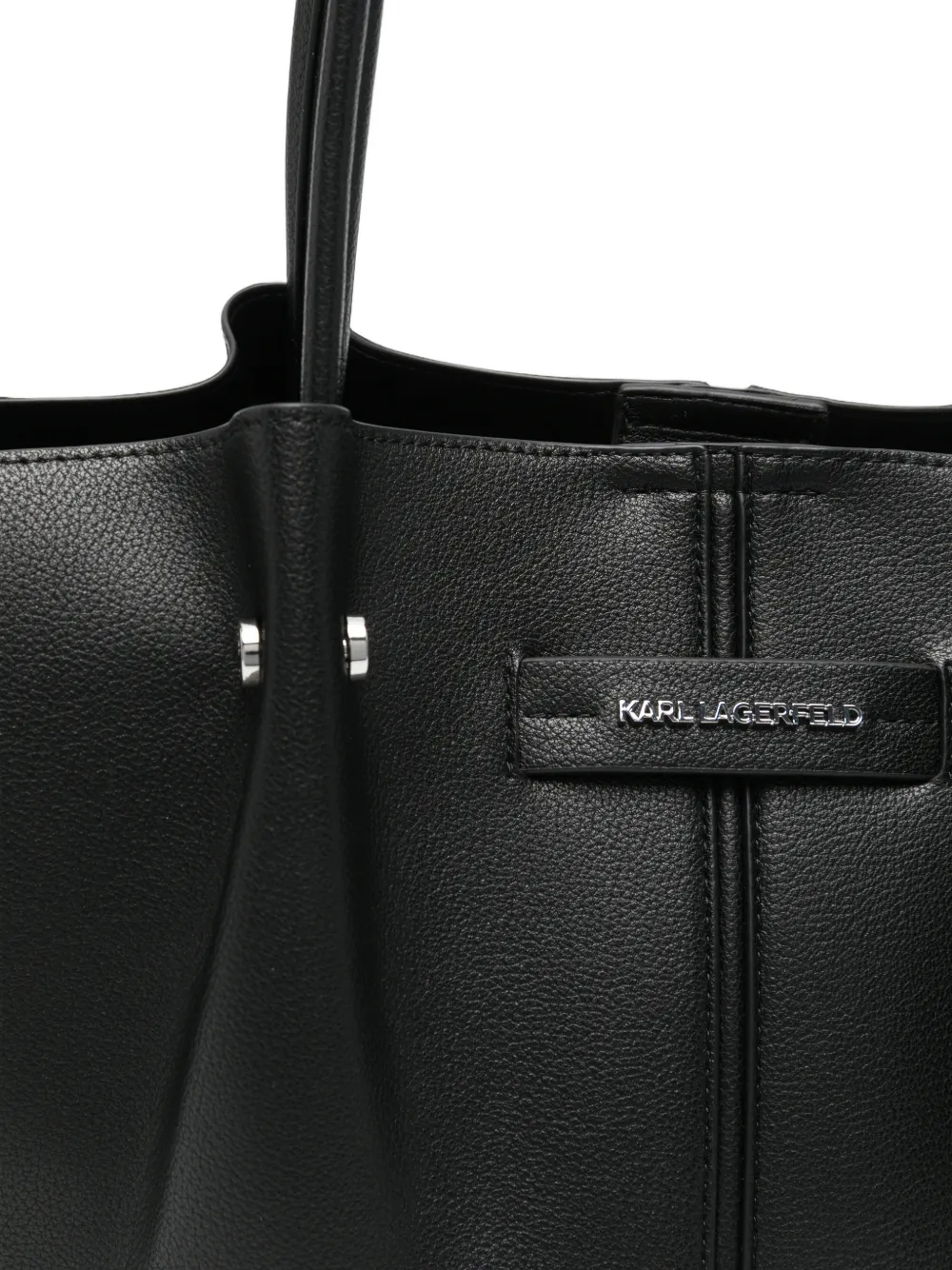 Karl Lagerfeld K Pierced shopper met trekkoord en vlakken Zwart