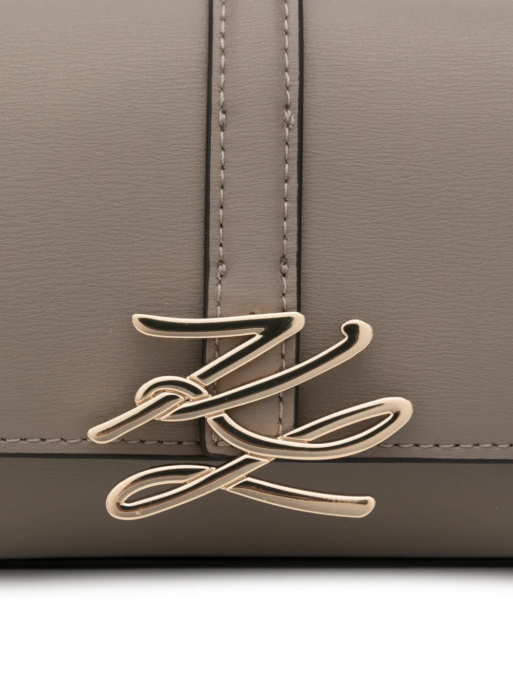 Karl Lagerfeld K Autograph leren mini-tas Grijs