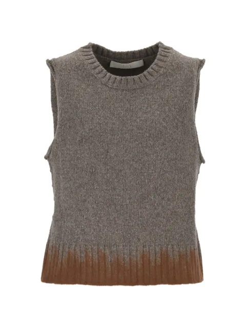 Tela two-tone knitted vest