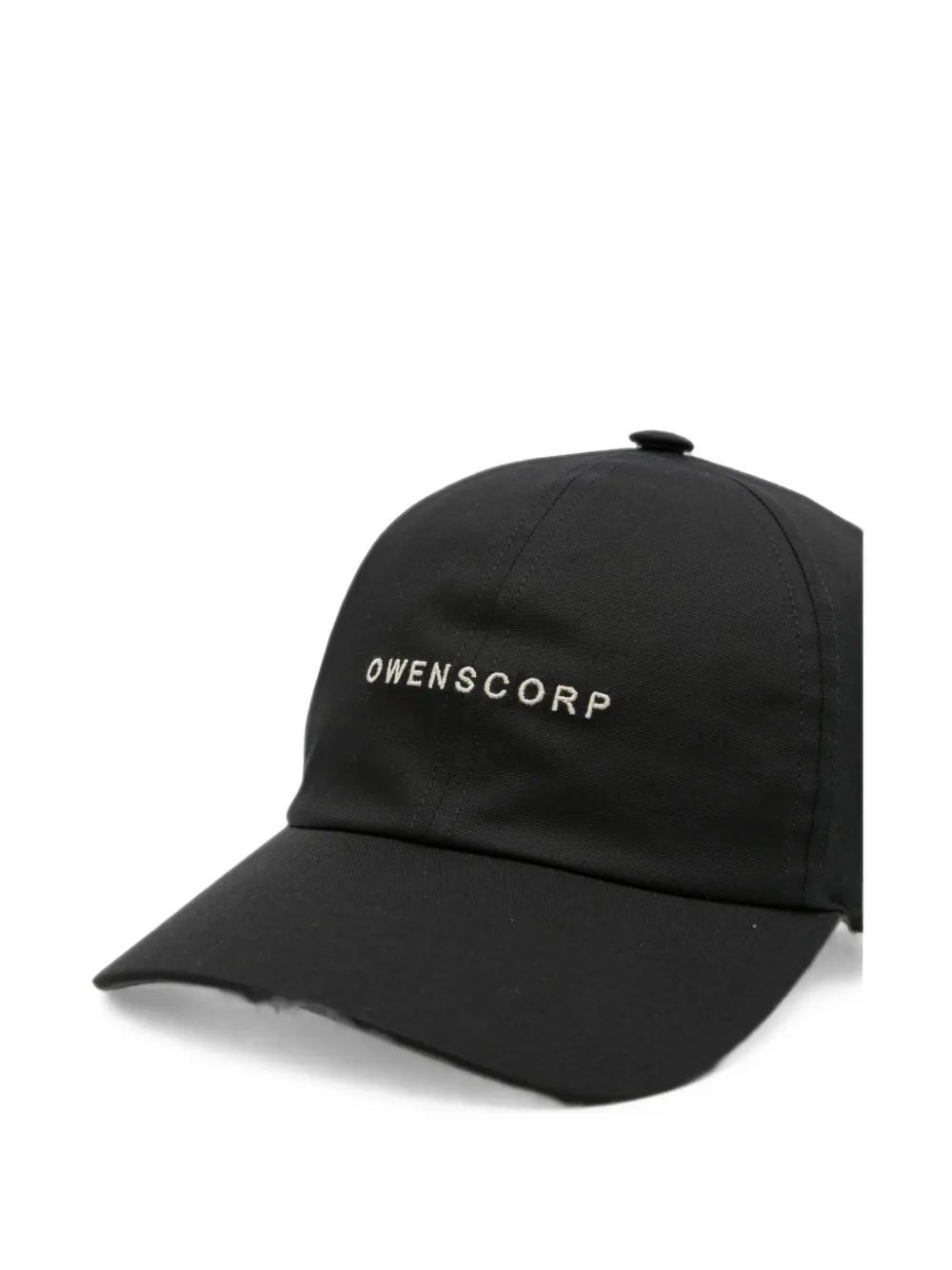 Rick Owens Honkbalpet met geborduurd logo Zwart