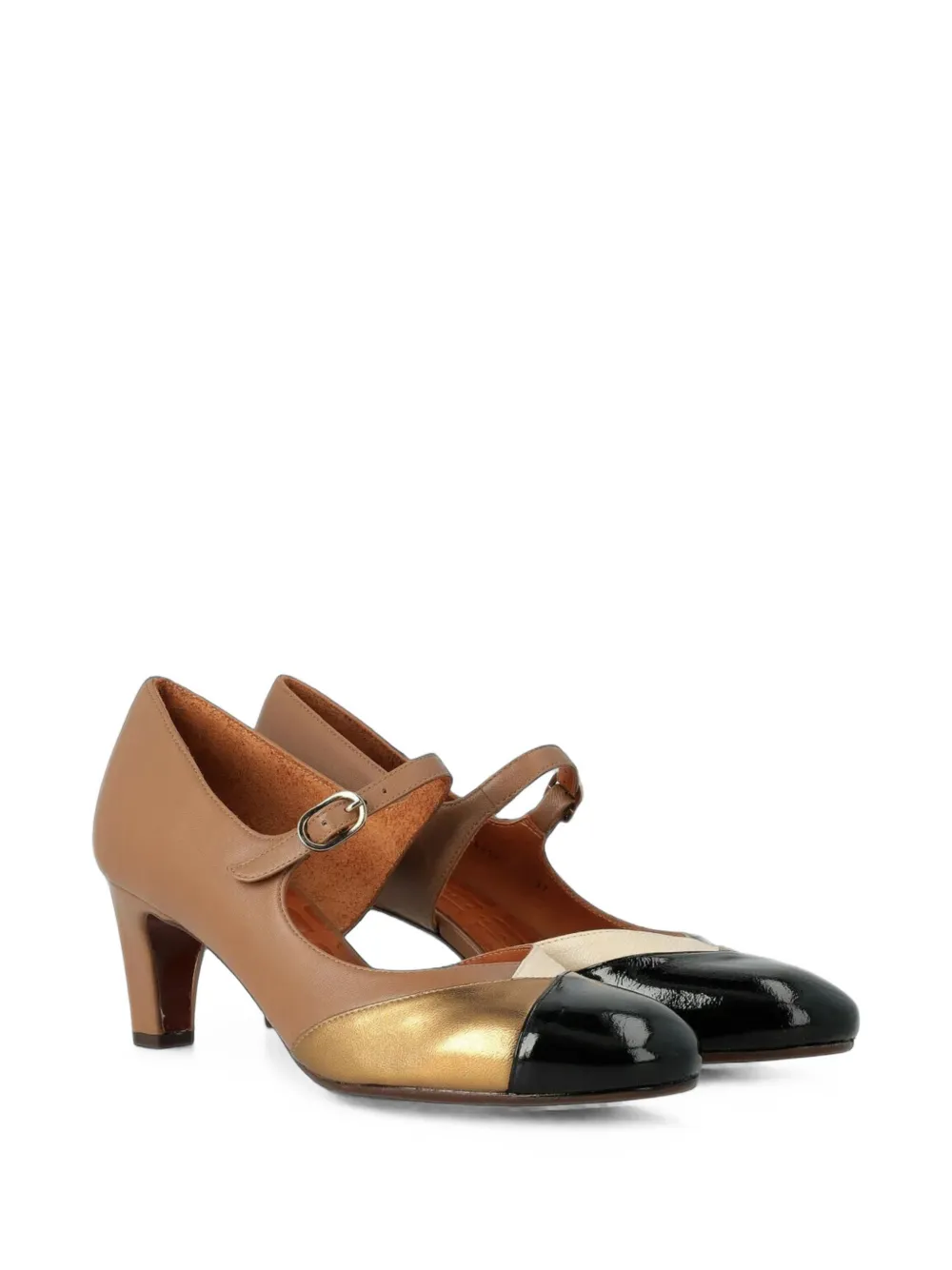 Chie Mihara Fyasa colour-block leather pumps Beige