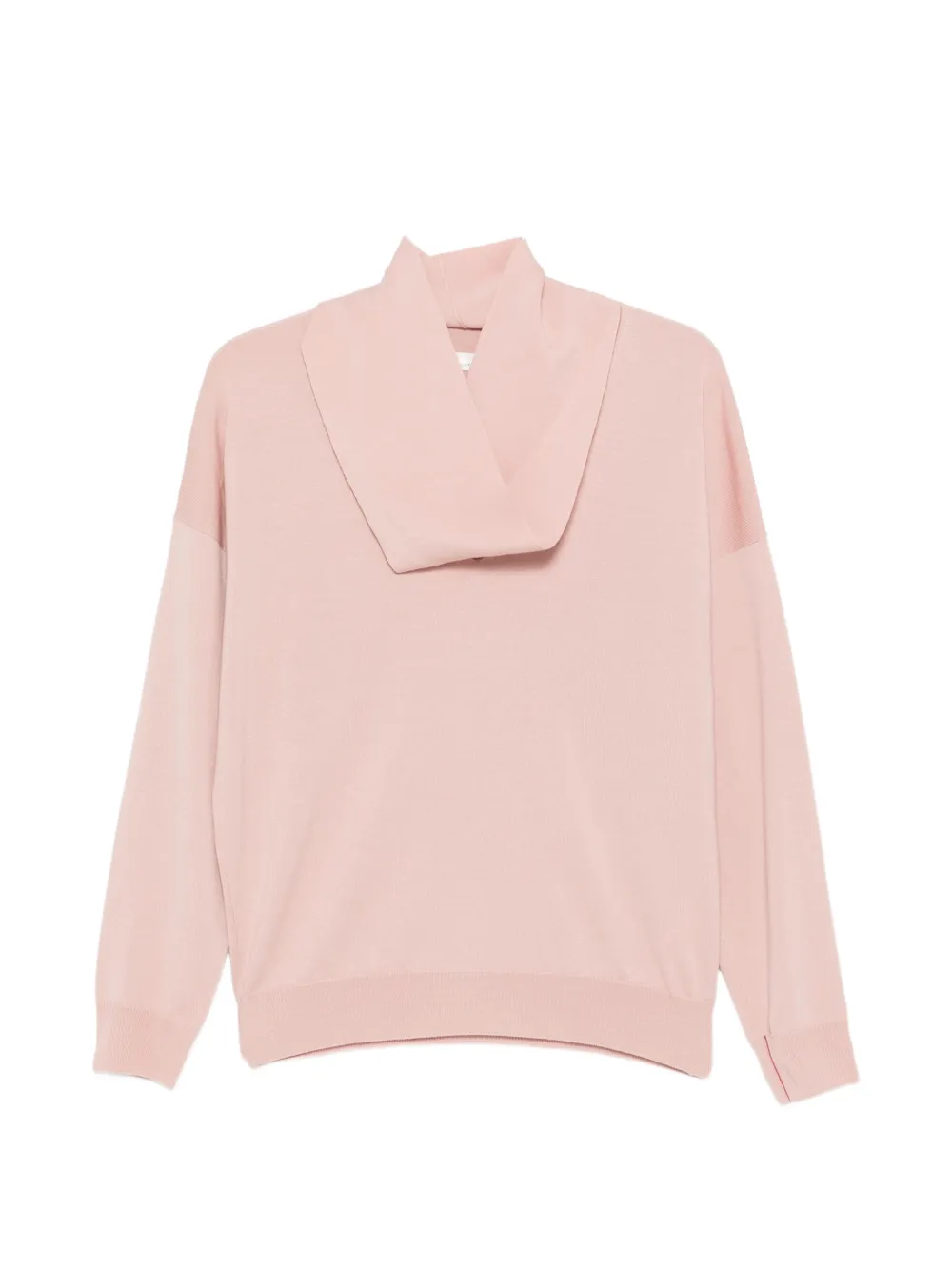 Liviana Conti draped-neck drop-shoulder sweater - Rosa