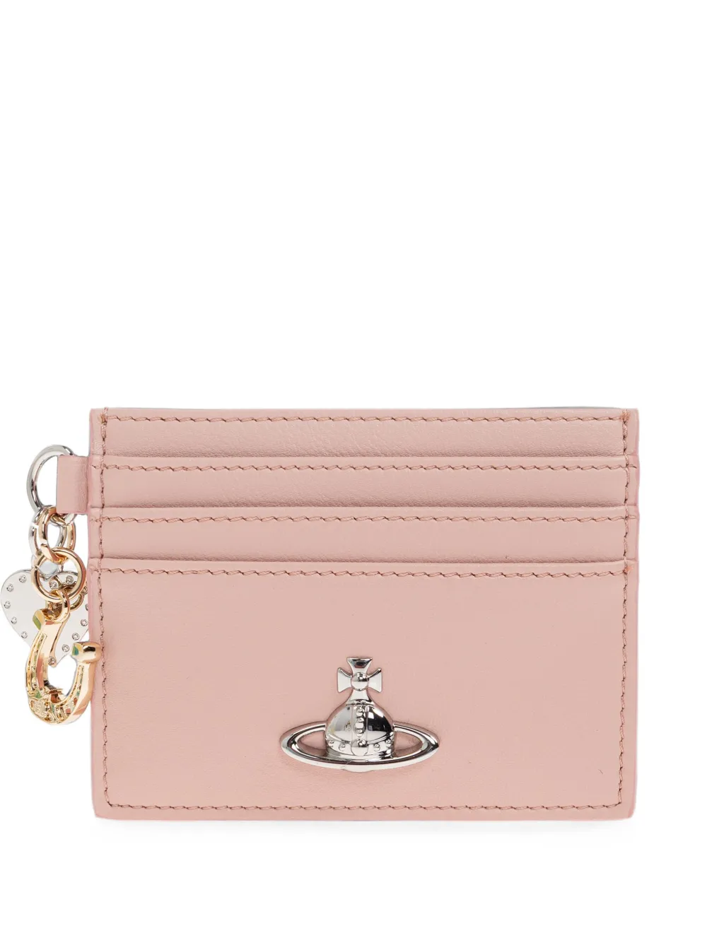 Vivienne Westwood Orb-plaque charm-detail card holder - Rosa