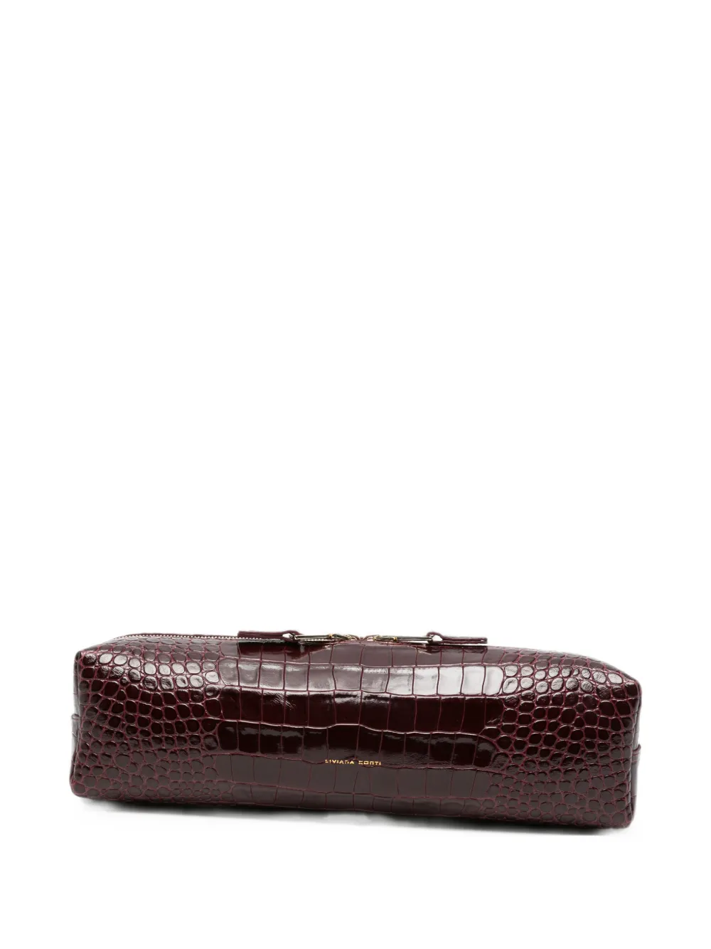 Liviana Conti croc-effect clutch bag - Rosso