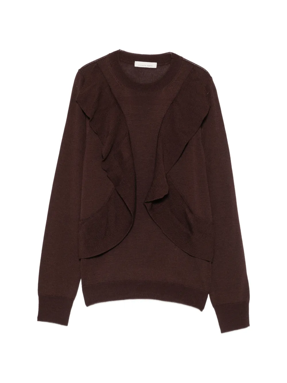 Liviana Conti ruffled long-sleeve sweater