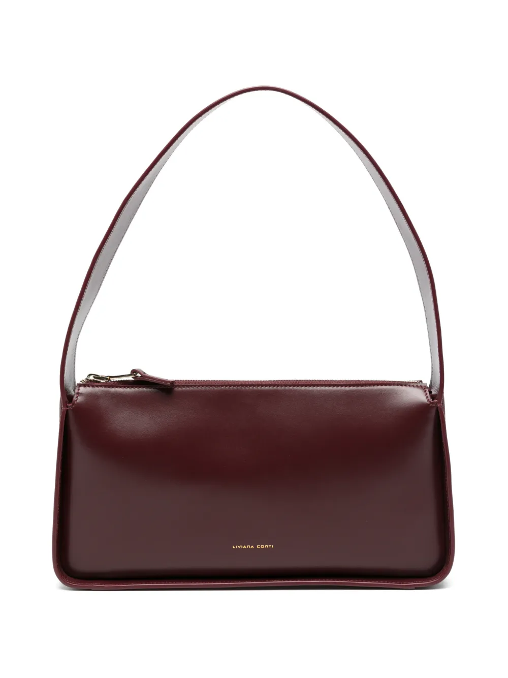 Liviana Conti logo-print leather shoulder bag - Rosso
