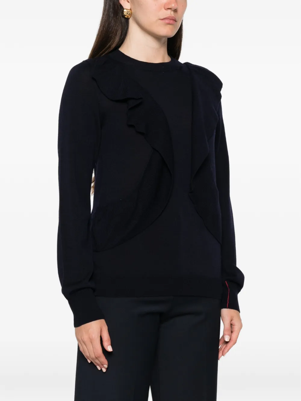 Liviana Conti Trui met ruches en lange mouwen Blauw